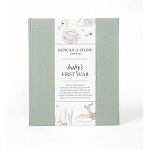 Duncan & Stone Paper Co. Sage Green Baby's First Year Memory Book